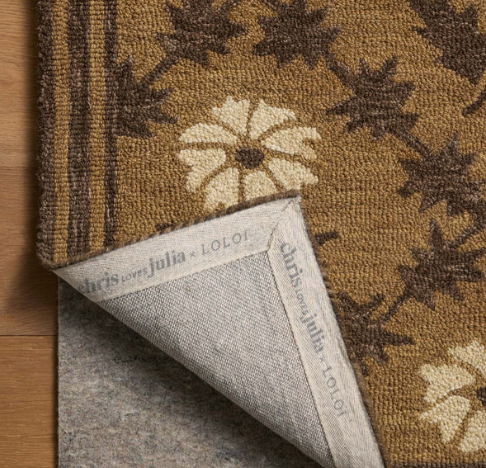 Chris Loves Julia x Loloi Norah NRH-02 Tan Espresso Rug