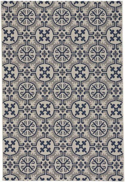 Capel Elsinore Tile 4737 475 Midnight Blue Rug