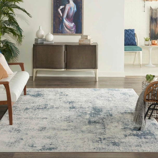 Nourison Trance TRC06 Ivory Blue Rug
