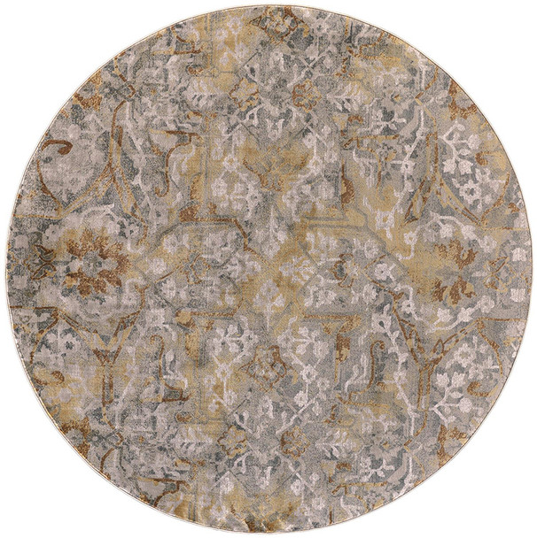 Feizy Cannes 3685F Gray Gold Rug
