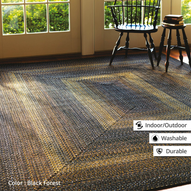 Black Forest Ultra Durable Braided Rug by Homespice