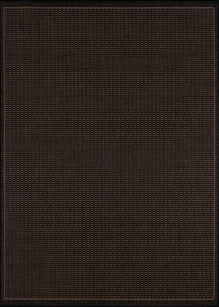 Recife Collection by Couristan: Saddle Stitch Black Cocoa 1001/2000 Recife Outdoor Rug by Couristan