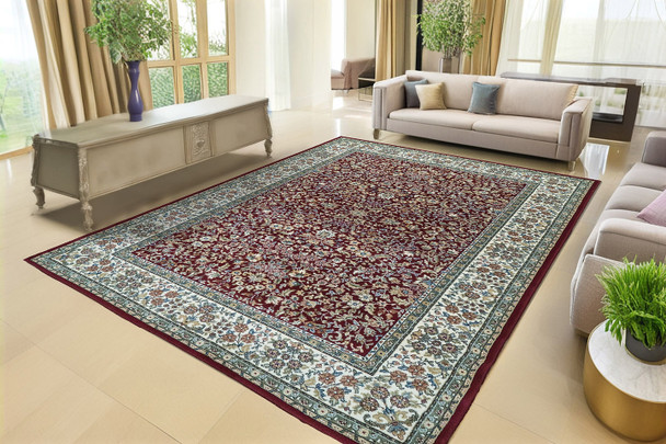 Dynamic Ancient Garden 57078 1414 Red Ivory Area Rug