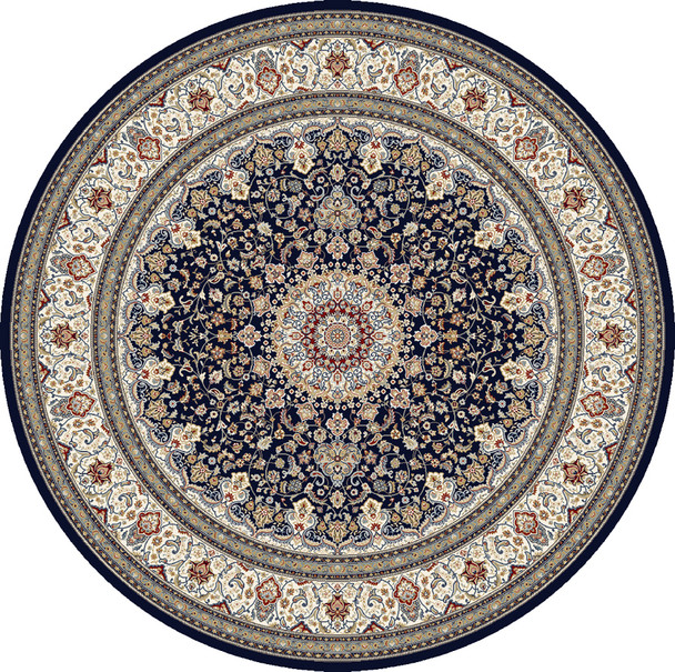 Dynamic Ancient Garden 57119 3434 Blue Ivory Area Rug