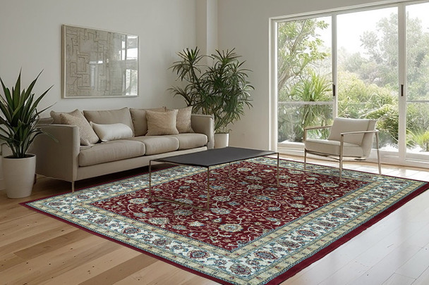Dynamic Ancient Garden 57120 1464 Red Ivory Area Rug