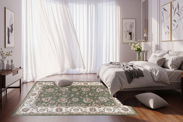 Dynamic Ancient Garden 57365 4464 Green Ivory Area Rug