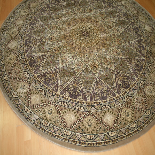 Grand Estate Lavander - 100% Wool & Silk - 6 Foot Round