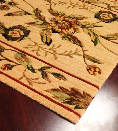 Botanical BO01 Beige Floral Carpet Stair Runner