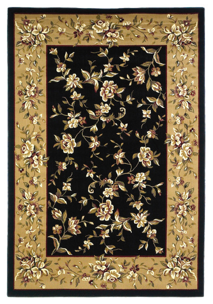 Cambridge 7336 Black/Beige Rug by Kas