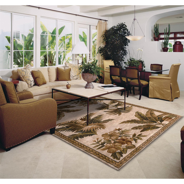 Sparta Tropical Oasis 3133 Ivory Rug by Kas