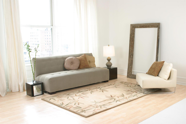 Sparta Bamboo Border 3146 Ivory Rug by Kas