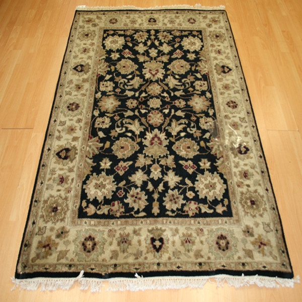 Mirage Black Wool With Fringe 4  x  6