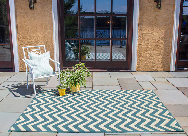 Baja BAJ-09 Blue Rug by Momeni