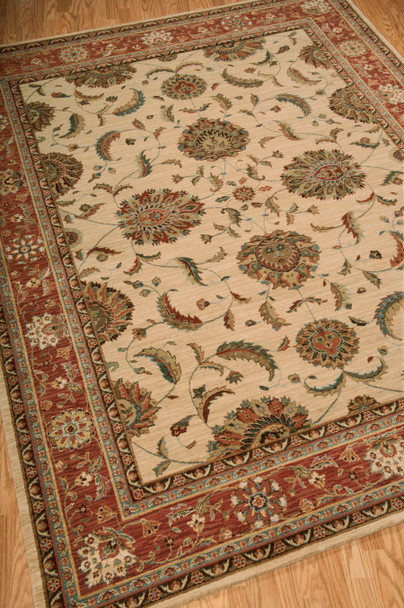 Living Treasures LI04 Ivory Red Rug by Nourison
