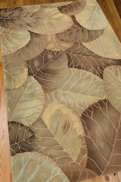 Tropics TS12 Brown Green Rug by Nourison