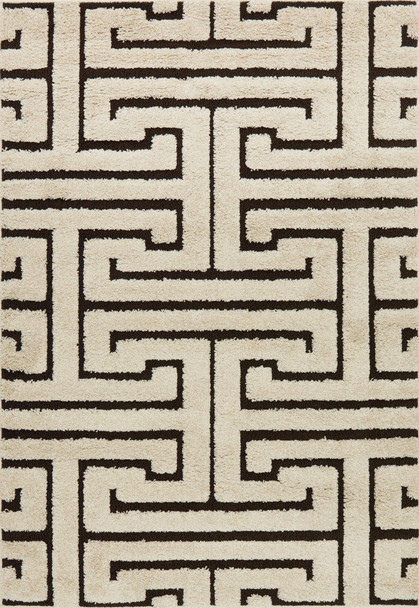 Loloi Enchant EN-28 Ivory Dark Brown Rug