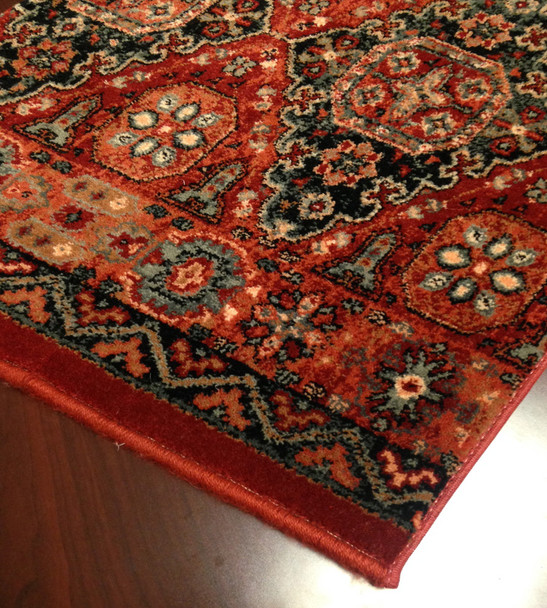 Old World Classics Kashkai 0406/0003a Burgundy Carpet Stair Runner