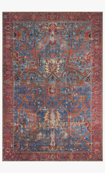Loloi Loren LQ-10 Blue Red Rug