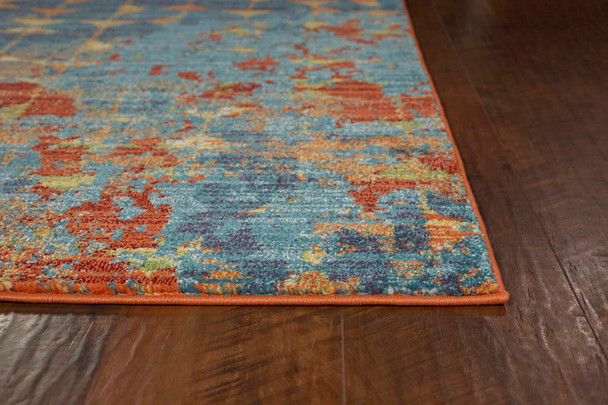 Kas Illusions 6208 Blue Coral Elements Rug