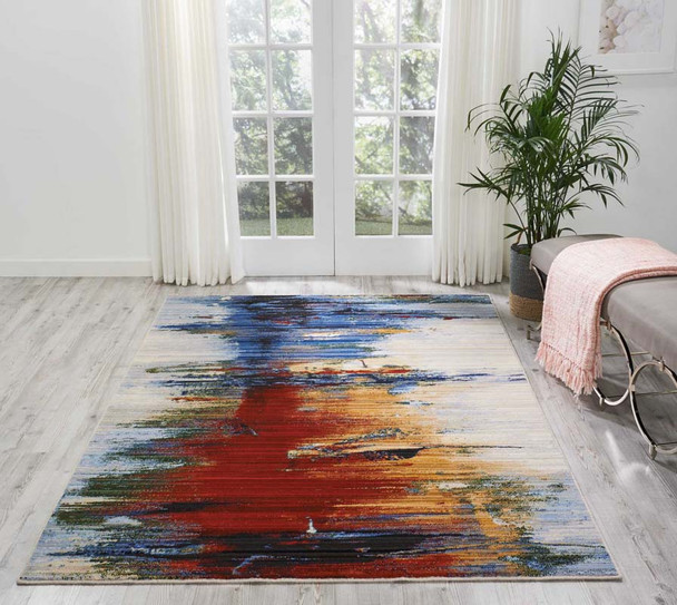 Nourison Chroma CRM05 Crimson Tide Rug