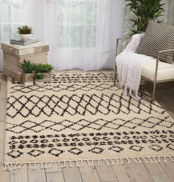 Nourison Moroccan Shag MRS02 Cream Rug