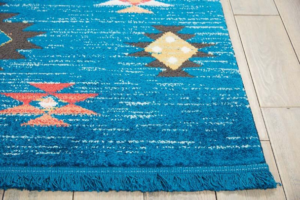 Nourison Navajo NAV07 Blue Rug