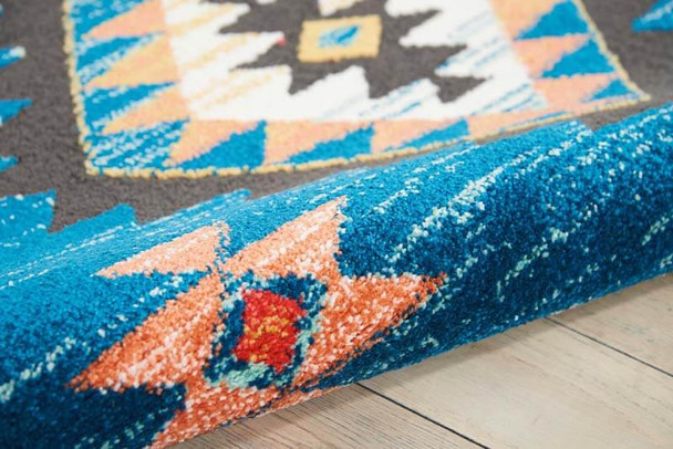 Nourison Navajo NAV07 Blue Rug