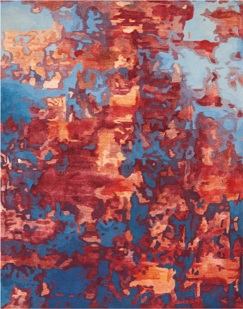 Nourison Prismatic PRS13 Blue Flame Rug
