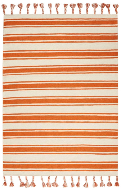 Nourison Rio Vista DST01 Ivory Orange Rug