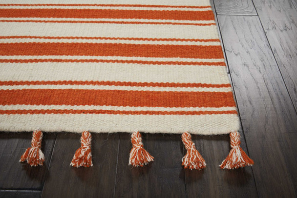 Nourison Rio Vista DST01 Ivory Orange Rug
