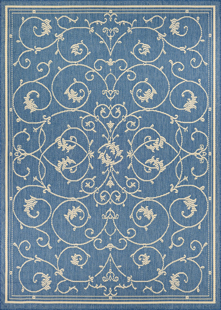 Couristan Recife Veranda 1583-1212 Champagne Blue Area Rug
