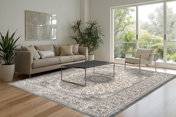 Dynamic Ancient Garden 57119 6656 Cream Grey Area Rug
