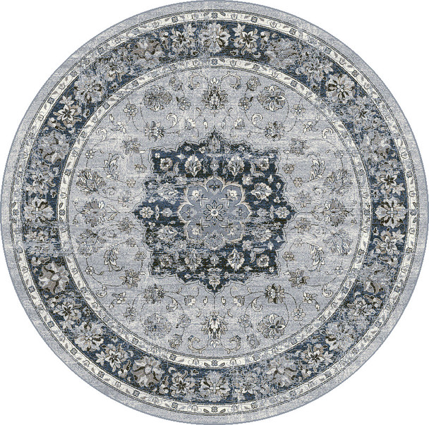 Dynamic Ancient Garden 57559 9686 Silver Blue Area Rug