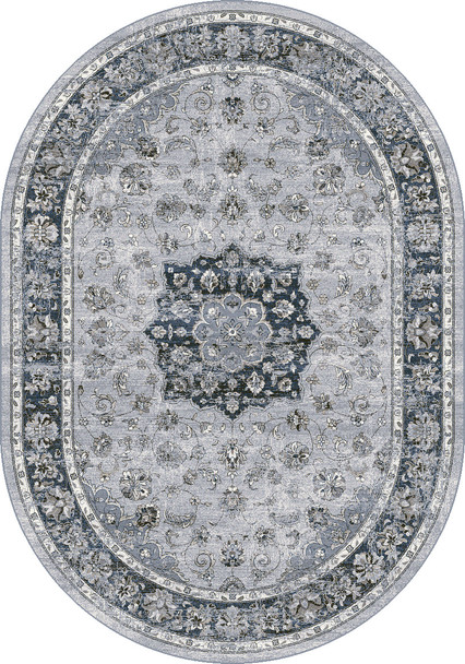 Dynamic Ancient Garden 57559 9686 Silver Blue Area Rug
