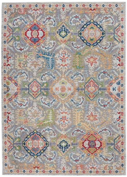 Nourison Ankara Global ANR12 Grey Multicolor Rug