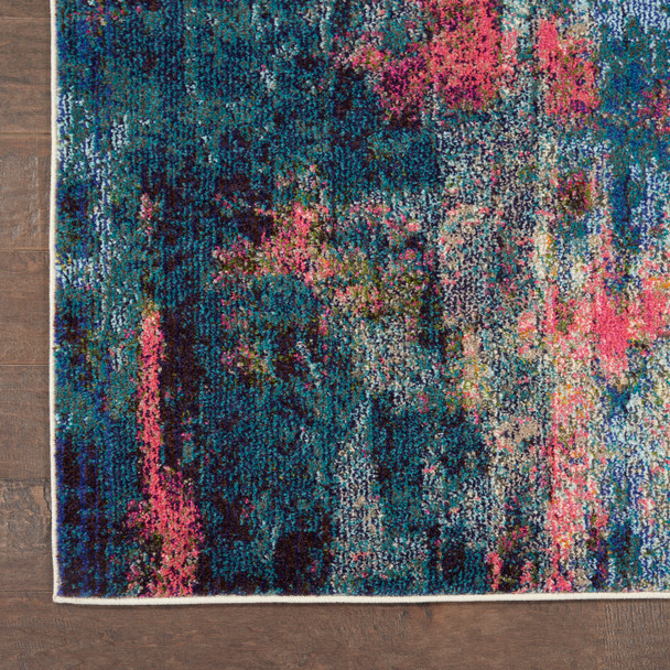 Nourison Celestial CES09 Blue Yellow Rug