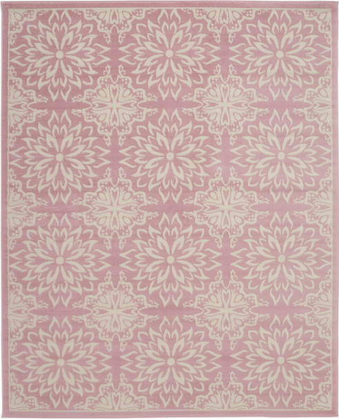 Nourison Jubilant JUB06 Ivory Pink Rug