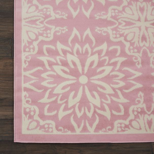 Nourison Jubilant JUB06 Ivory Pink Rug