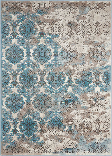 Nourison Karma KRM05 Ivory Blue Rug