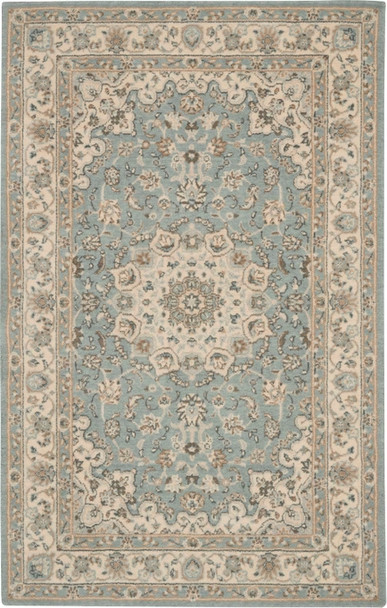 Nourison Living Treasures LI15 Aqua Ivory Rug