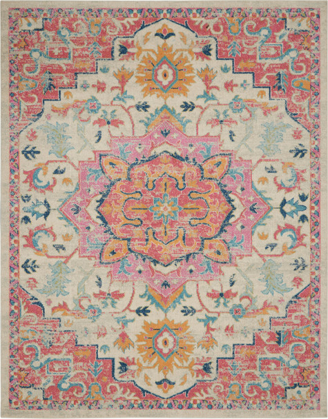 Nourison Passion PSN25 Ivory Pink Rug