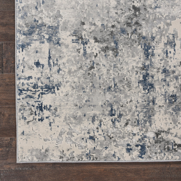 Nourison Rustic Textures RUS07 Ivory Grey-blue Rug