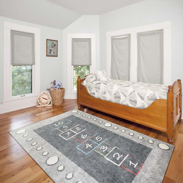 Dynamic Kidz 8083 909 Grey Multi Rug