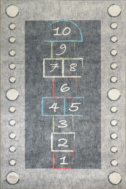 Dynamic Kidz 8083 909 Grey Multi Rug