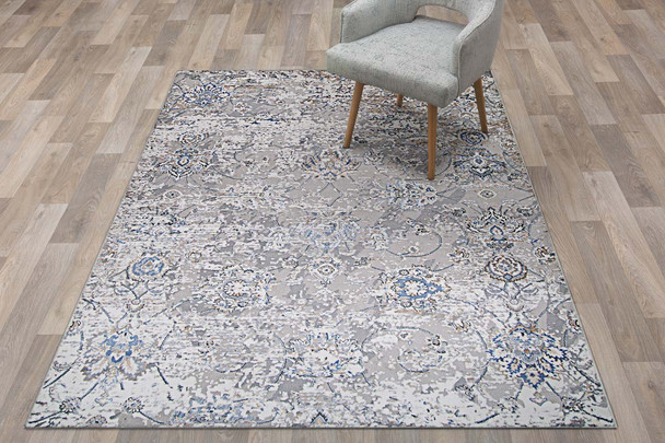 Couristan Brocatelle Oglive 2619-8212 Silver Cream Rug