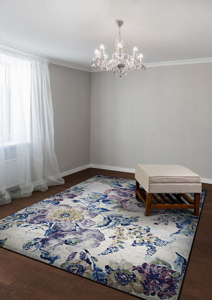 Couristan Easton Floral Chic 6349-6191 Bone Multi Rug
