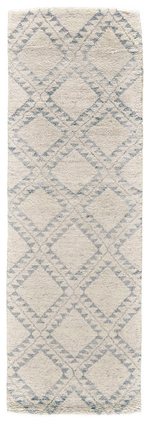 Abytha 6458F Transitional Diamond Gray/Blue/Ivory Area Rug