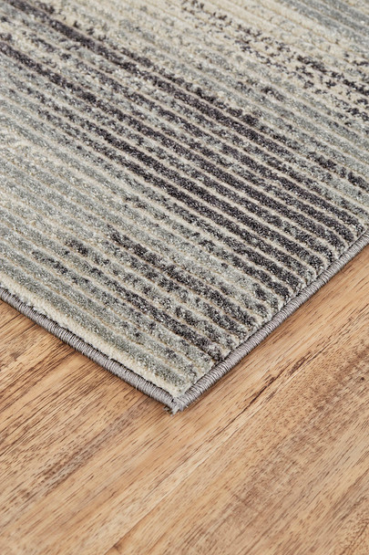 Akhari 3674F Transitional Abstract Ivory/Gray/Black Area Rug