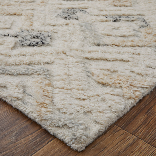 Feizy Anica 8004F Ivory Gray Black Area Rug