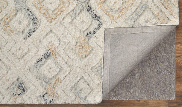 Feizy Anica 8004F Ivory Gray Black Area Rug